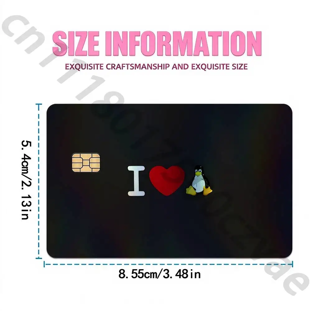 Linux Operating System  Sticker Laser Film Shinny Skin For Debit Credit Bank Card