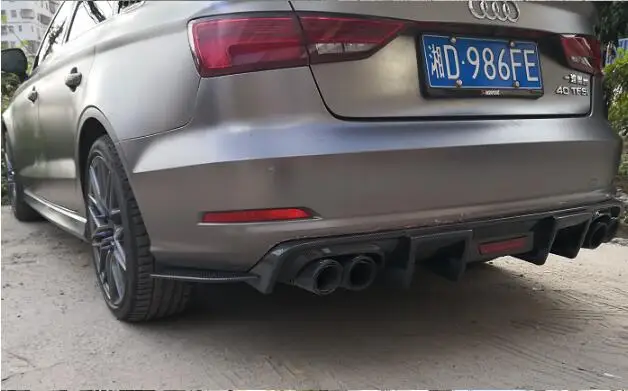 

Real Carbon Fiber Car Rear Bumper Splitters Side Aprons For Audi A3 S3 RS3 S-line Sedan 2014 2015 2016 2017 2018 2019 2020