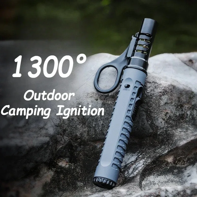 New Outdoor Camping Ignition Portable Lighters Gun Stove Accessories Camping Barbecue Flamethrower Inflatable Igniter Lighter
