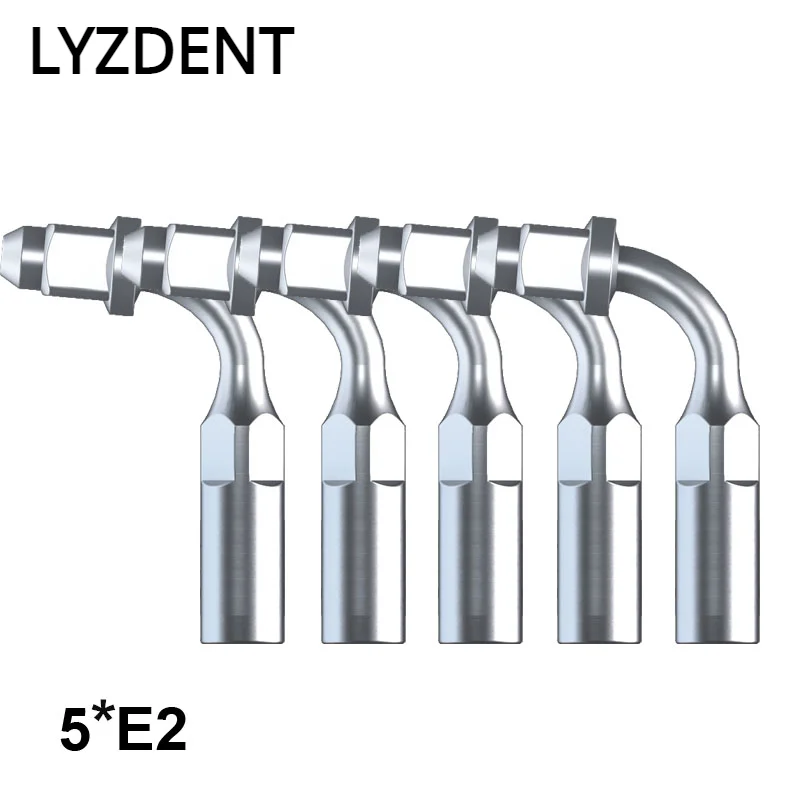 Matériel dentaire pour dentiste, pointe endo pour dents, livres de canal radiculaire antérieur, ajustement EMS, pic de calcul, outils de détartreur à ultrasons, E2, chaud, 5 pièces