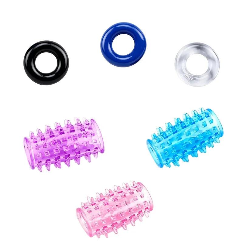 6pc Delaying ring, penis ring, G-spot stimulator, male long-lasting sperm-stopping ring, locking ring, couple's adult sex toy