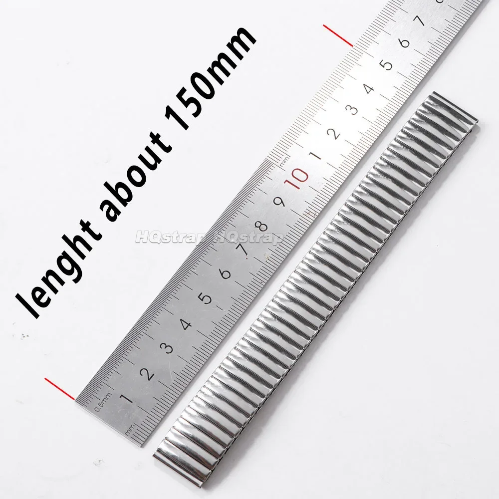 سوار فولاذي غير قابل للصدأ 12 مللي متر 14 مللي متر 16 مللي متر 18 مللي متر 20 مللي متر 22 مللي متر حزام مطاط المعادن الساعات استبدال معصمه سوار عالمي