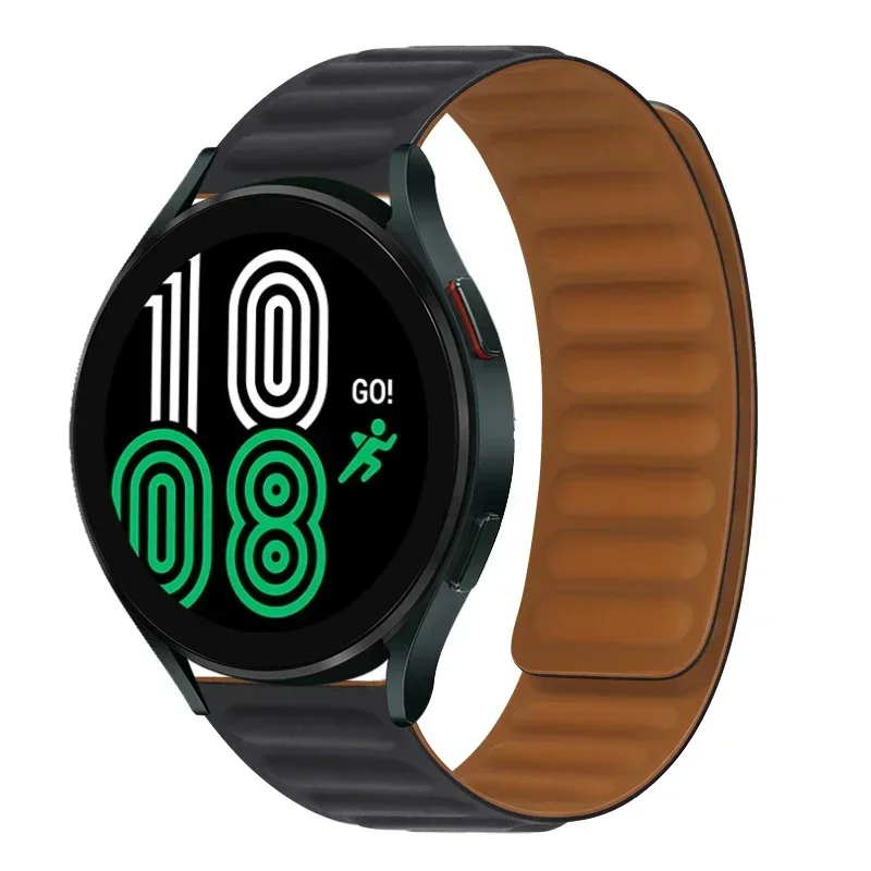 20mm 22mm Band for Samsung galaxy watch 4/classic 46mm/5 pro/active 2 Magnetic Silicone bracelet Huawei watch gt 2/3/Pro strap
