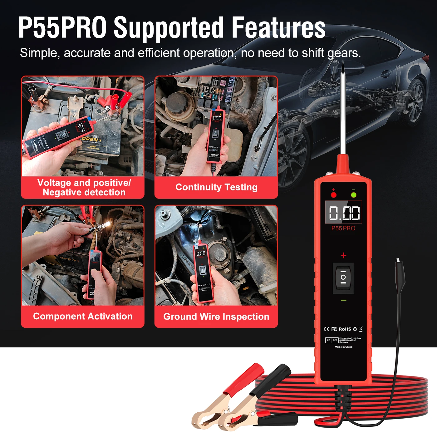 Power Tools In Automotive - Topdiag P55 Pro Auto Electrical Circuit