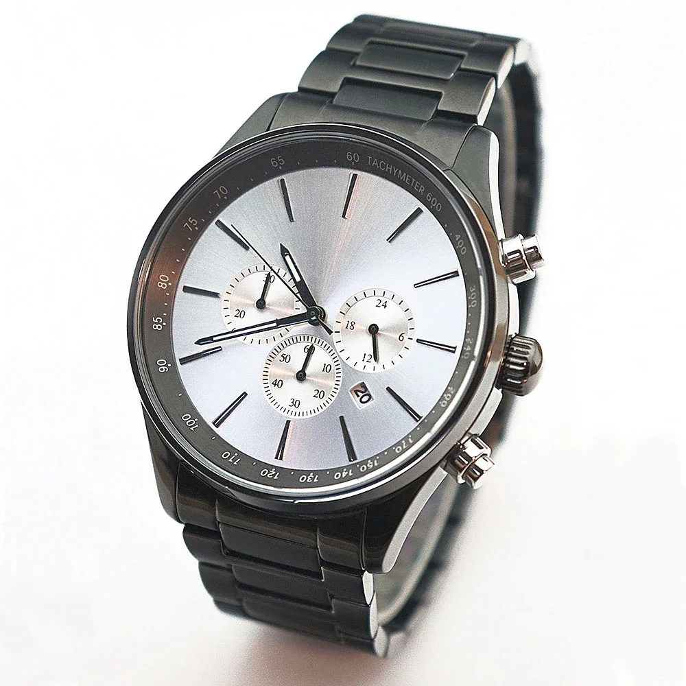 For Luxury quartz watches 3ATM waterproof watch business charms stainless steel watch chronograph men wristwatch