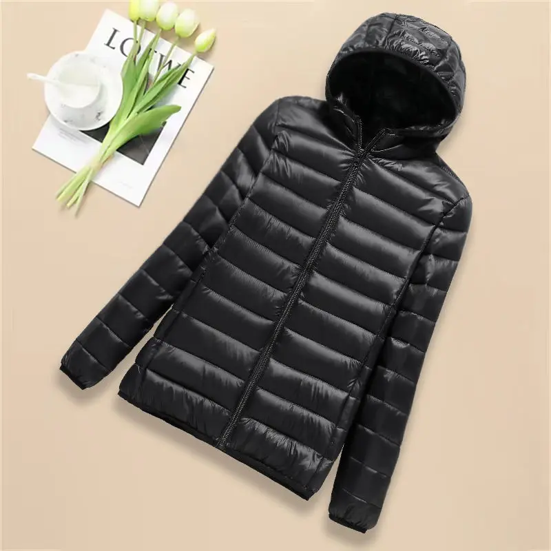 Parka New In Promotion Coats Hooded Padding Black Womens Down Jacket High Quality Demi-season Winter Puffer Coat For Women 2024