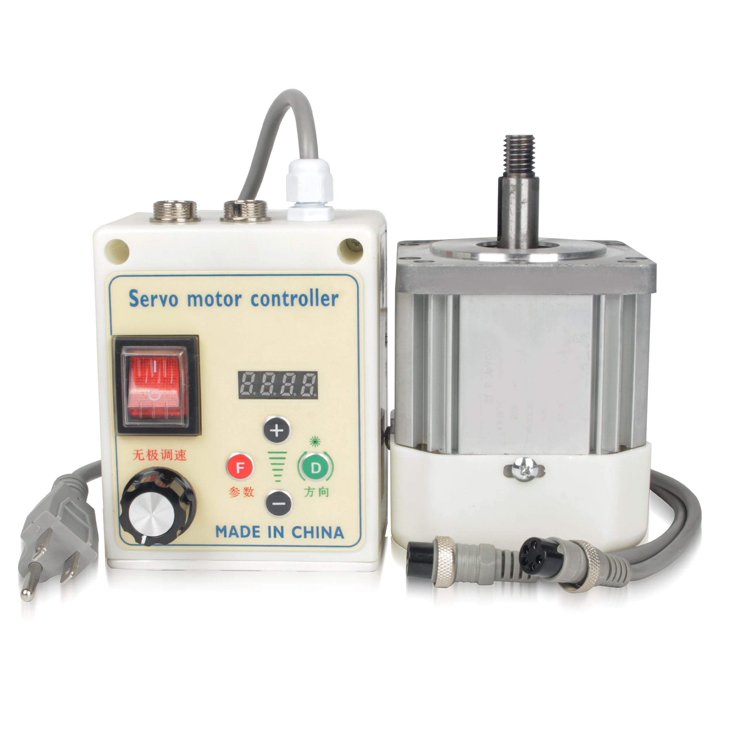 550W / 750W / 1100W / 1500W / 2200W Bürstenloser Servomotor-Kit mit Gewindewelle und Controller, 220V EU-Stecker für CNC-Drehmaschine, Holzbearbeitung, Nähmaschine