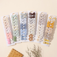 20pcs/set Lovely Kids Bows Hair Clips for Girls Barrette Boutique Full Coverage Fabric Children's Headwear Baby Hair Accessories