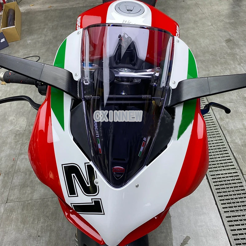 Motocicleta Stealth Asa Fixa Espelho Retrovisor, Acessórios para DUCATI Panigale V2 955 V4 1100, Peças 2020 a 2022