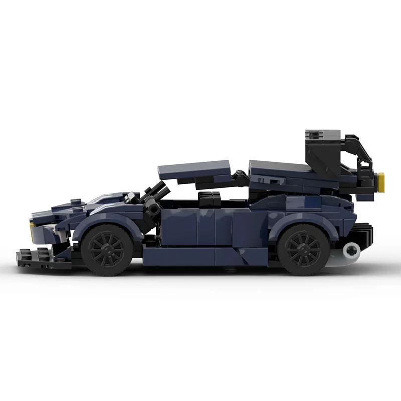 MOC-65715 Automotive Building Block Toy Set Gift Model Dark Blue Wide Body Sports Car 2023New Adult Assembly Particle Puzzle Car