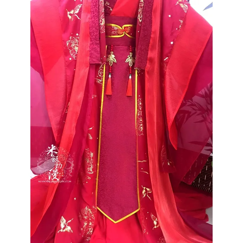 Anime Mo Dao To Shi Wei Wuxian Cosplay Costume Xie Lian Costums Chinese Traditional Women Hanfu Red Wedding Dress Full Set