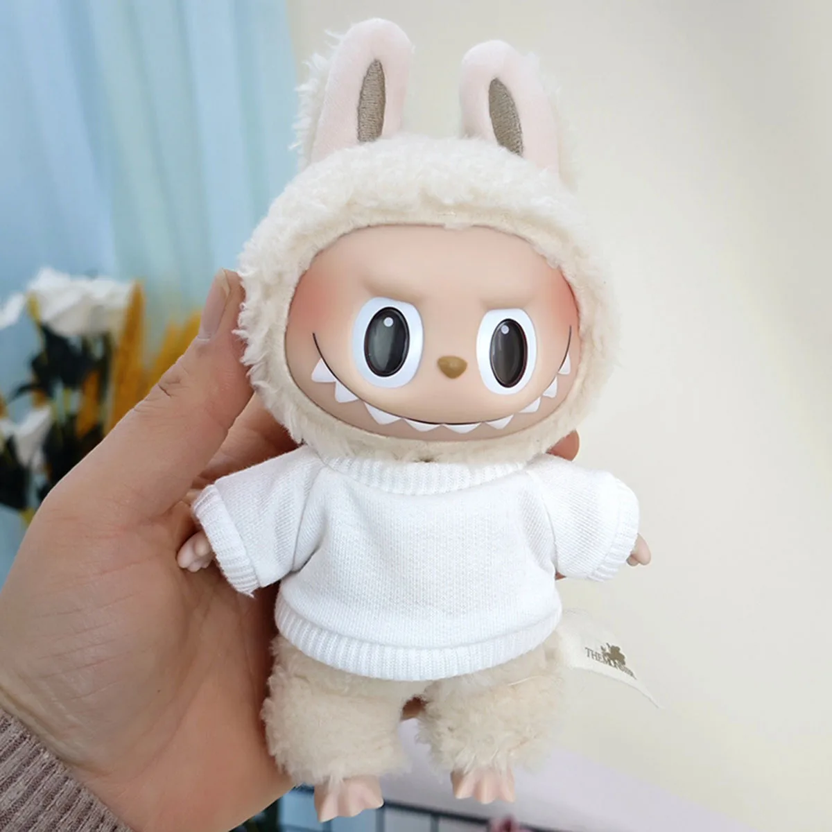 For Labubu Doll Clothes Hat Knitted Sweater DIY Mini Dolls Clothing Girl Gift