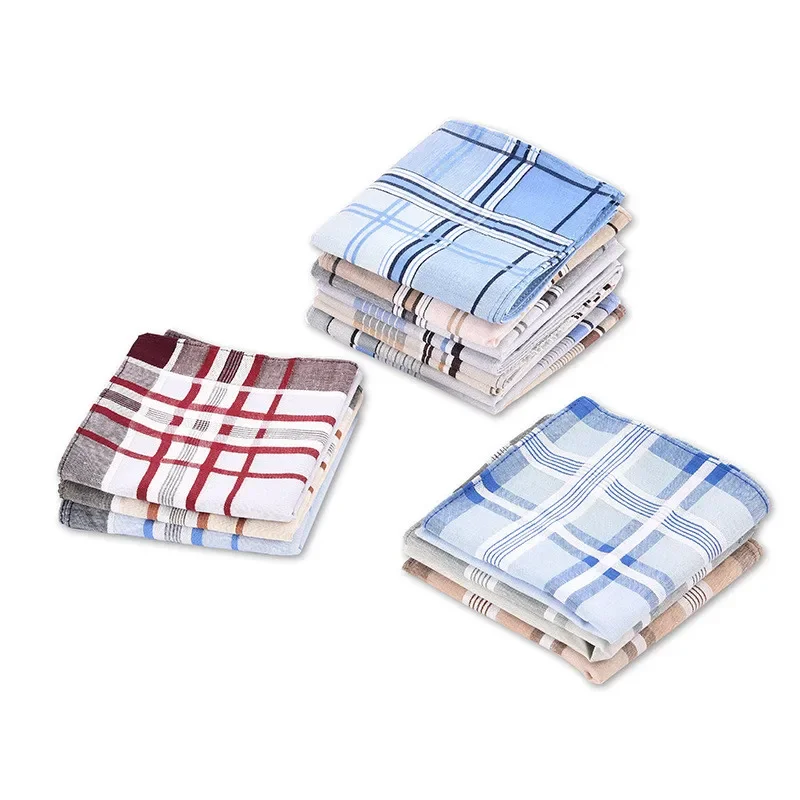 

3Pcs 43x43cm Men Casual Pocket Square Scarf Sweat Hand Towel Cotton Male Adult Handkerchiefs Birthday Party Gift