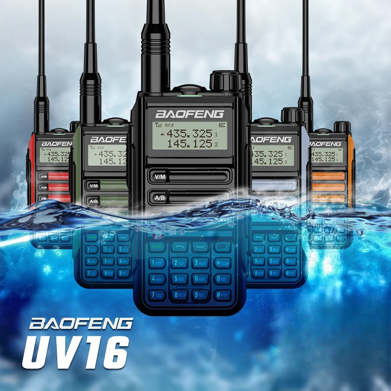BF-UV16 BAOFENG Portable Walkie Talkie Mate 10W IP68 UV-16 Pro Waterproof Two Way Radios UV16 Plus Handheld Transceiver Upgraded