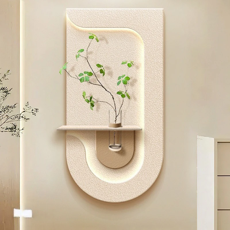 Entrance decoration porch green plant ornaments entrance corridor LED wall lamp painting high-end living room mural lamp