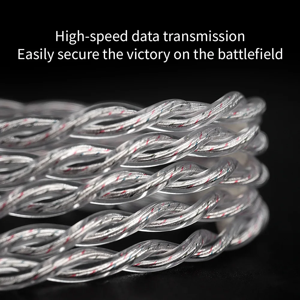 QKZ Q7-MAX Oxygen-Free Copper with Silver-Plated Upgrade Cable and Microphone Born for  Gaming