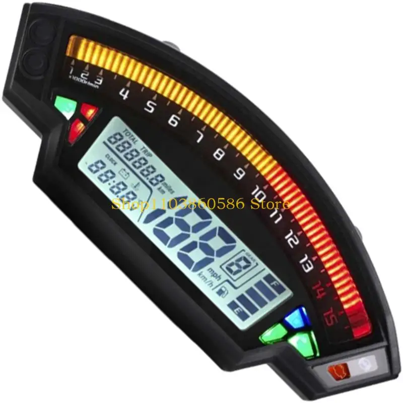 

242A 6 Gear Speed Gauge Meter Fuel Indicator for 2012-2017 Motorcycle Digital Tachometer Replacement Speedometer Odometer