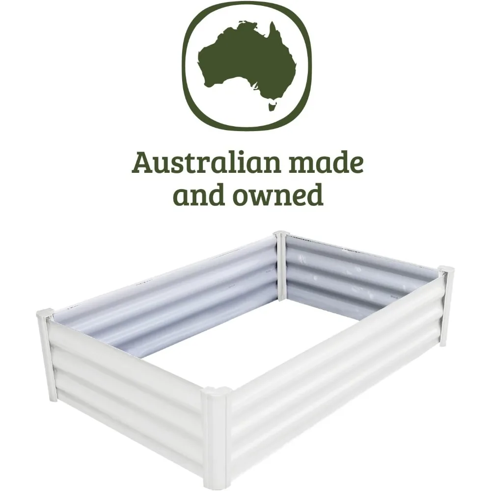 سرير حديقة مرتفع مجلفن مقاس 4 × 3 بوصات مع سهولة التجميع، تصريف فائق لحديقة المنزل