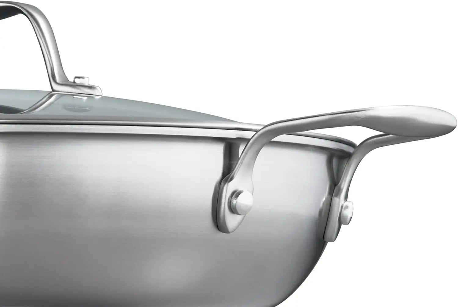 Spirit 3-ply 4-qt Ceramic Nonstick Braiser, Stainless Steel