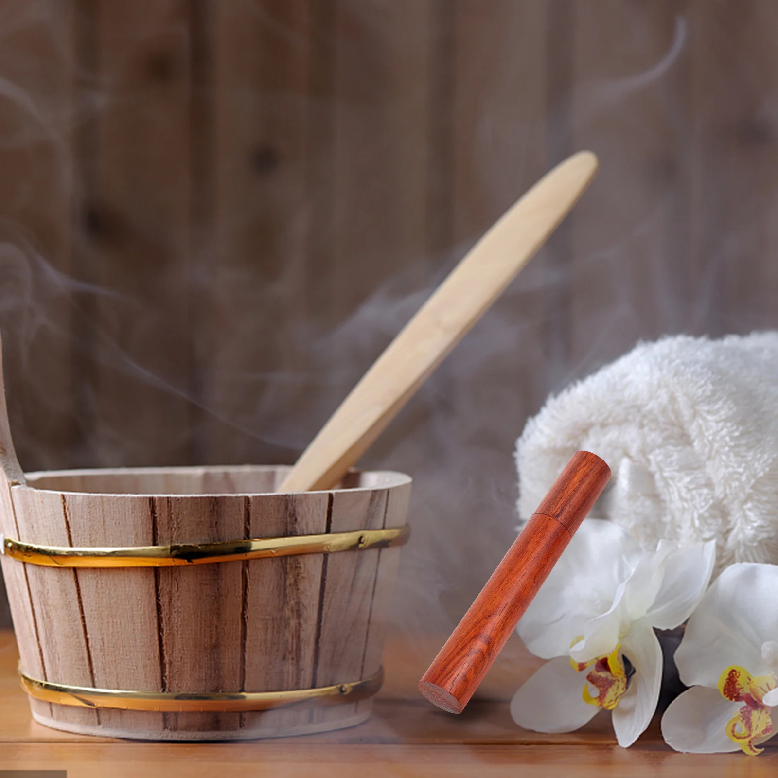 

2Pcs Wood Incense Container Smooth Finish Portable Tube for Incense Shop Supplies Elegant Artistic Look