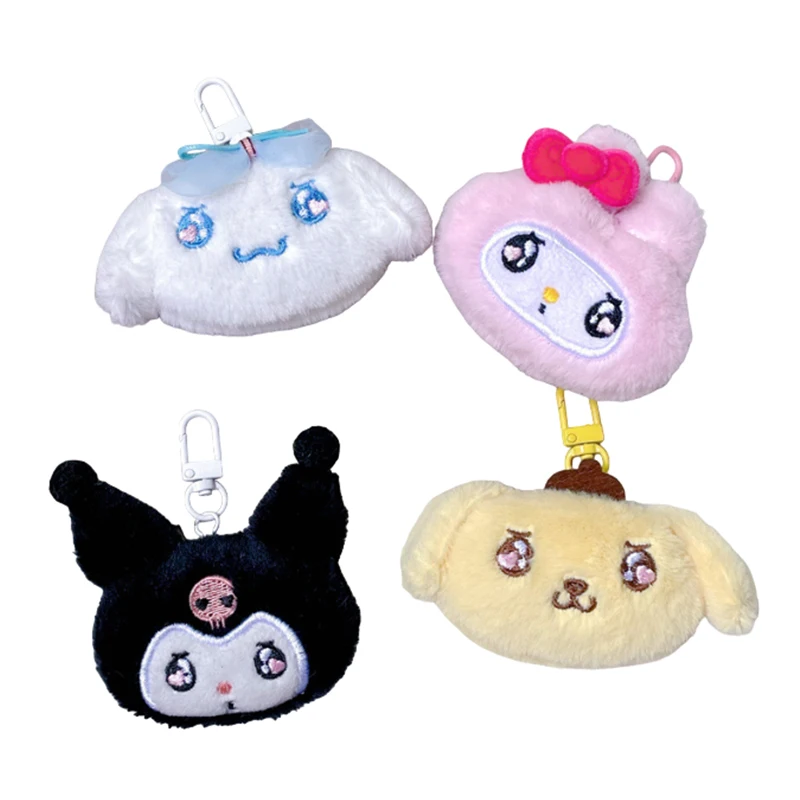 LLavero de muñeco de peluche de Anime, chirriante Sanrio de peluche de juguete, encantador Hello Kitty, melodía Kuromi, bolsa colgante, regalo para pareja