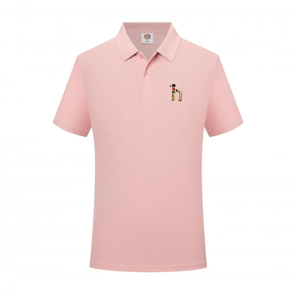 Brand Design Men's Polo Shirt Lapel Short Sleeve T-Shirt Summer New Exquisite Dog Fashion Business Handsome Men's Wear