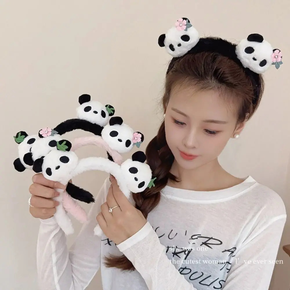 Chinese Style Panda Headband Cute Zoo Hair Clip Cartoon Hair Band Hair Accessories Hairbands Plush Doll Hair Hoop Photograph