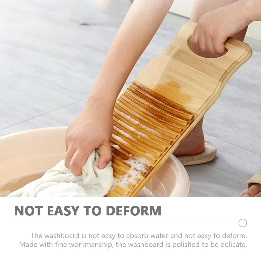

Wooden Washboard For Laundry Anti-Slip Washing Household Clothes Scrubbing Board Durable Wood Washing Clothes Board Home