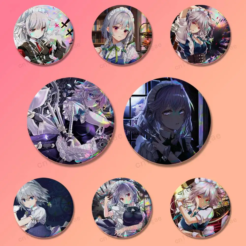 

Cute S-Sakuya I-Izayoi Custom Badges 25 32 44 58 75 mm Brooch Backpack Hat Enamel Pins Accessories Toys Gifts
