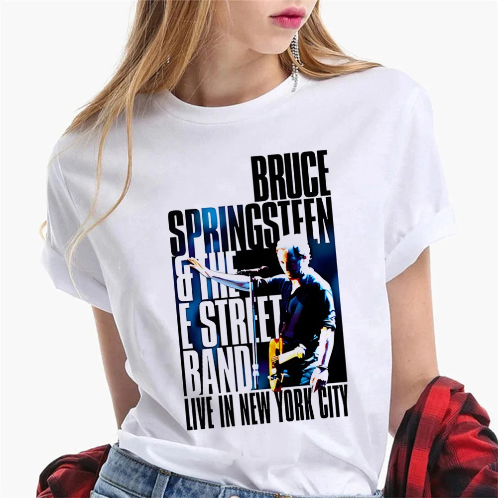 Bruce Springsteen top women summer manga Japanese t-shirts girl funny clothing