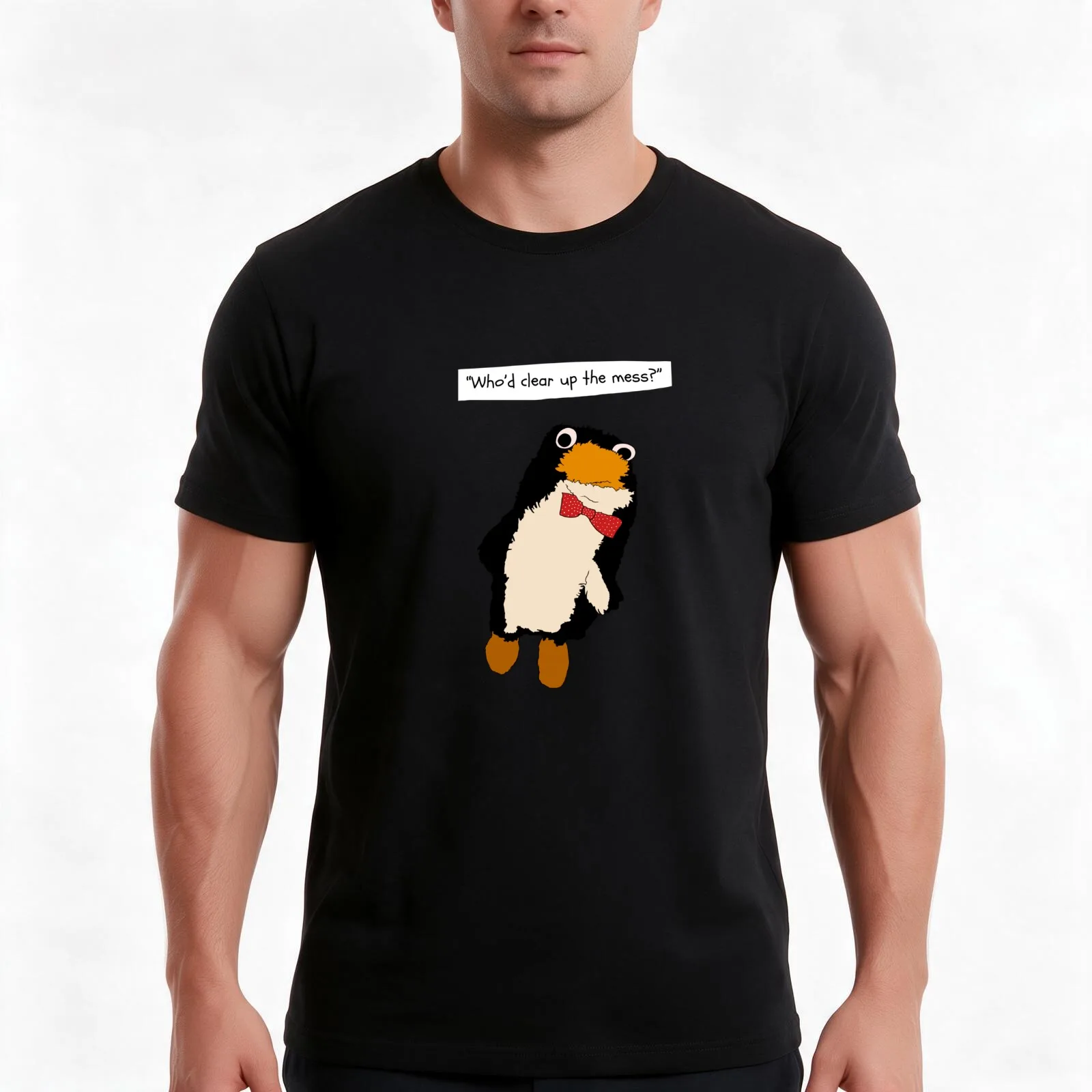 Who’d clear up the mess? Mr Flibble T-Shirt Summer Casual Cotton Tee Oversized Streetwear Tops Vintage Graphic Print