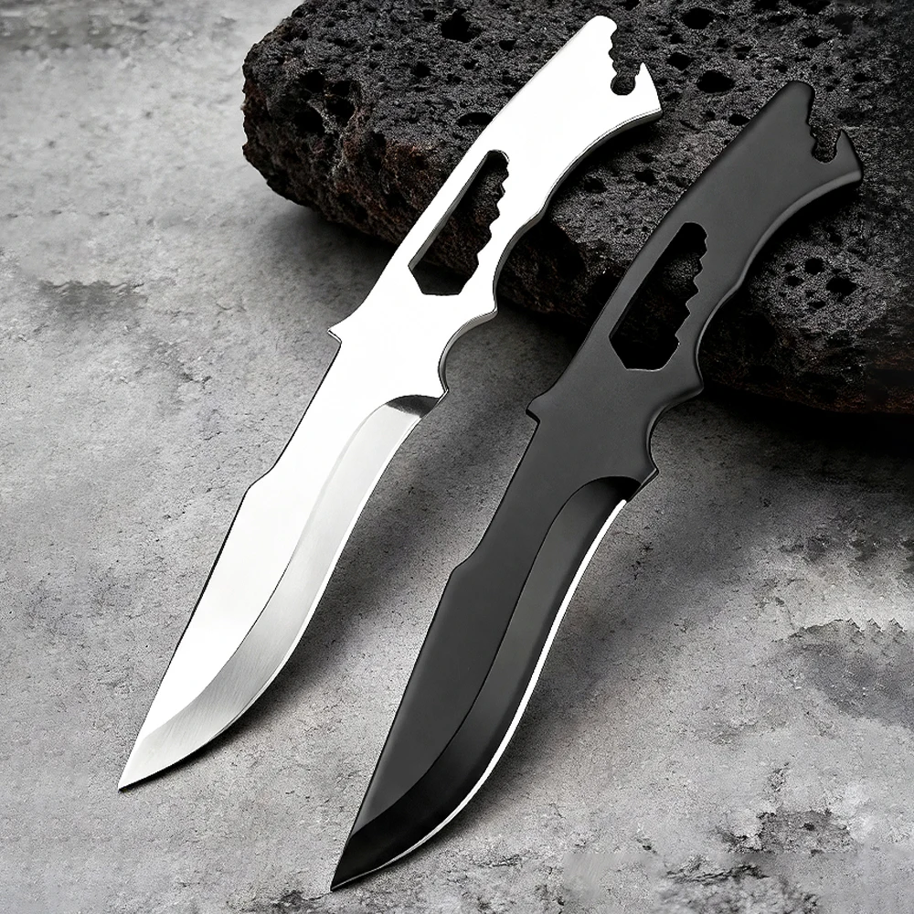 2026 New Outdoor Survival Knife Stainless Steel Fixed Blade Camping Knife Sharp Meat Slicer EDC Tool Bottle Opener