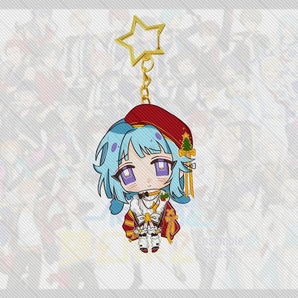 6CM Ra*bits Ensemble Stars!! cute Christmas Acrylic Keychain Cosplay Characters Ornament Accessories Christmas Collection Gifts