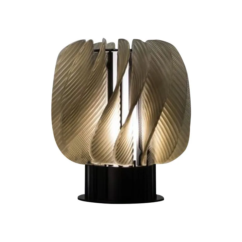 Designer creative hotel model room living room light luxury decoration resin modern simple bedroom bedside lamp