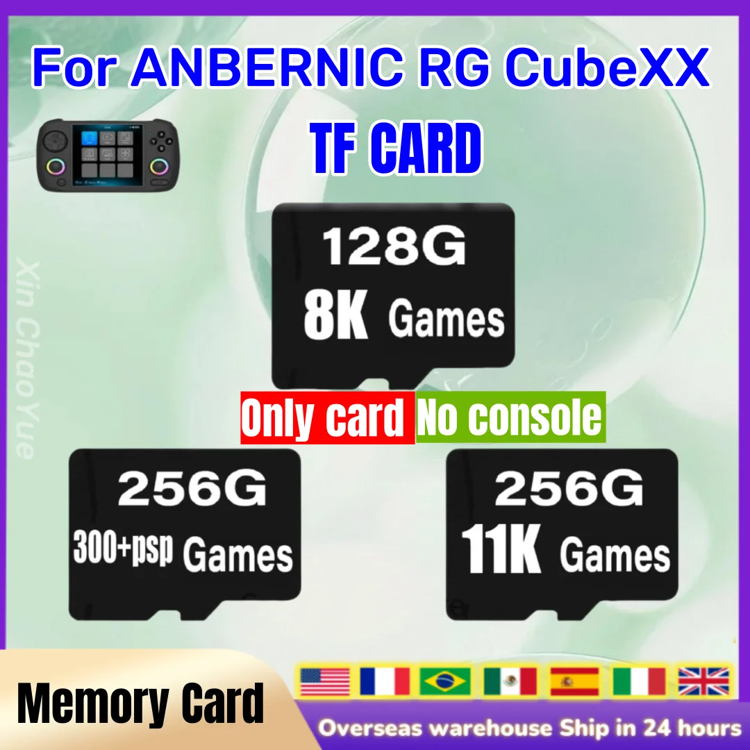 FOR ANBERNIC RG CUBEXX TF Card Handheld Retro Game Console Memory Card 256G PSP Games SD Card RGCUBEXX 256G 11000 Games PSP Game