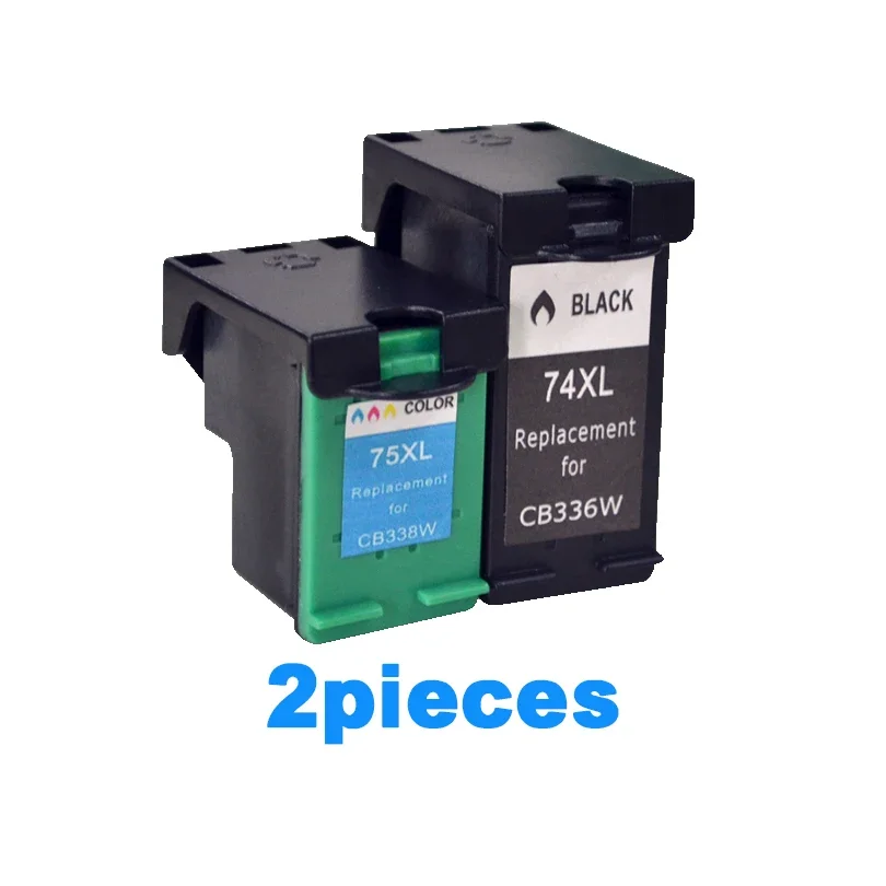 XiongCai Compatible ink cartridges For HP 74 75 Photosmart C4200 C5200 Officejet J5780 C4280 C4345 C4380 C4385 For HP74 XL 75XL