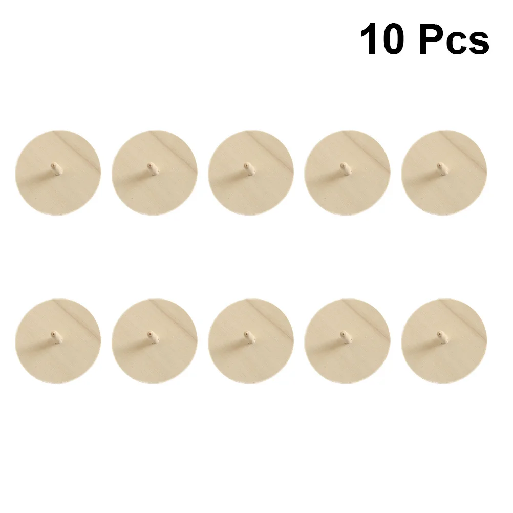 10 pçs tocadores de madeira diy pintura inacabada crianças criativo jogo educativo conjunto inacabado topo crianças brinquedo