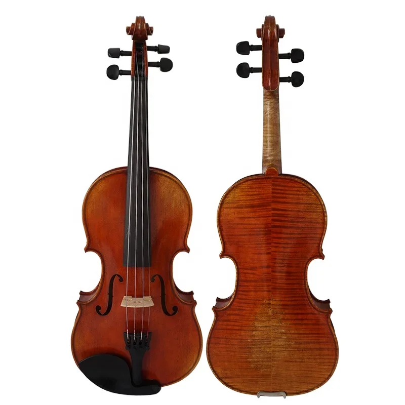 Lower price professional all handmade 4/4-1/8 violin with oil painting and antique broken skin