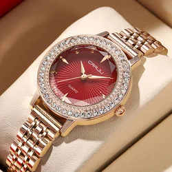 CRRJU Luxury Women Watches New Stylish Silver Minimalist Business Ladies Quartz Watch Breathable Steel Clock Reloj Mujer