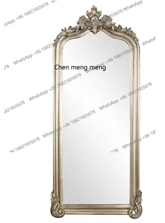 

Wall-mounted mirror American clothing store European antique floor-to-ceiling mirror Full body luxury fitting mirror