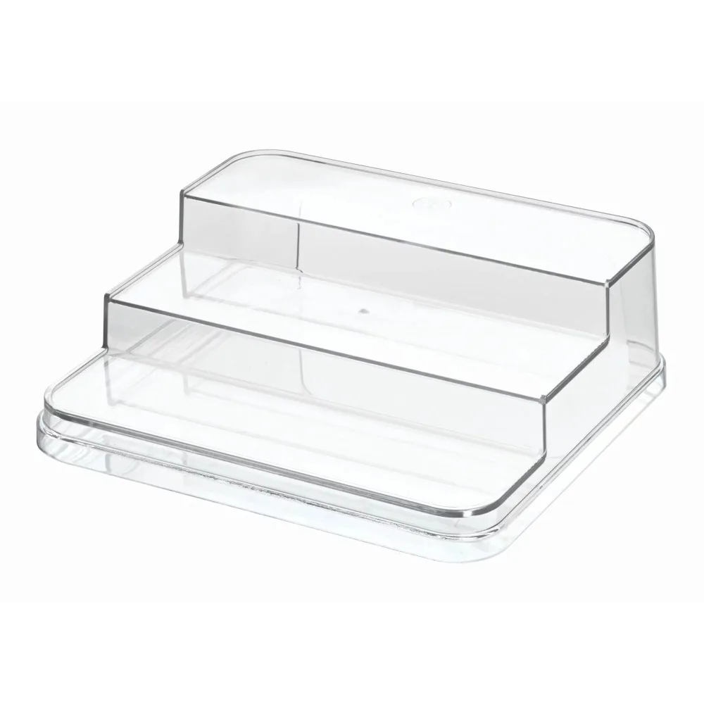 iDesign Plastic Crisp 3-Tiered Cabinet Organizer, Clear, 6.25 in x 1.25 in x 4 in USA