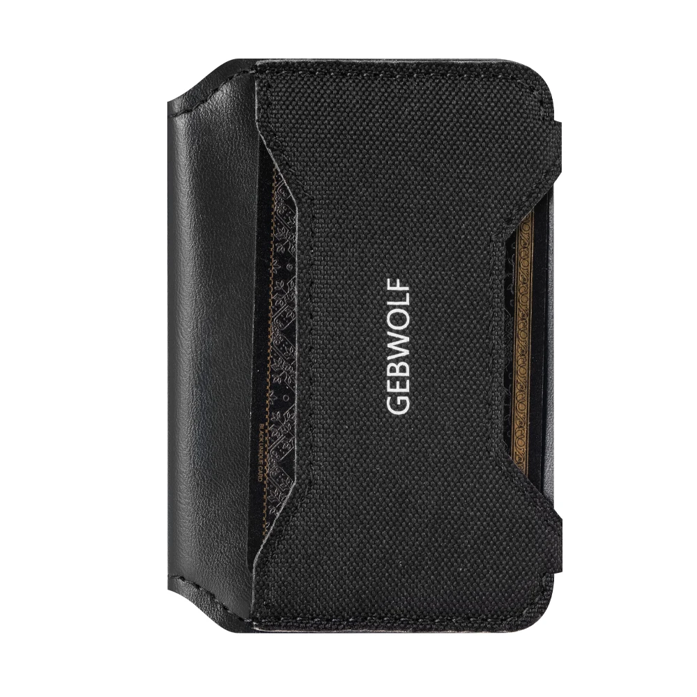 Schlanker Kartenhalter aus Leder Kleine Vordertaschen-Geldbörse mit Magnetverschluss RFID-Blockierung Minimalistisches Kartenetui – Detail 11