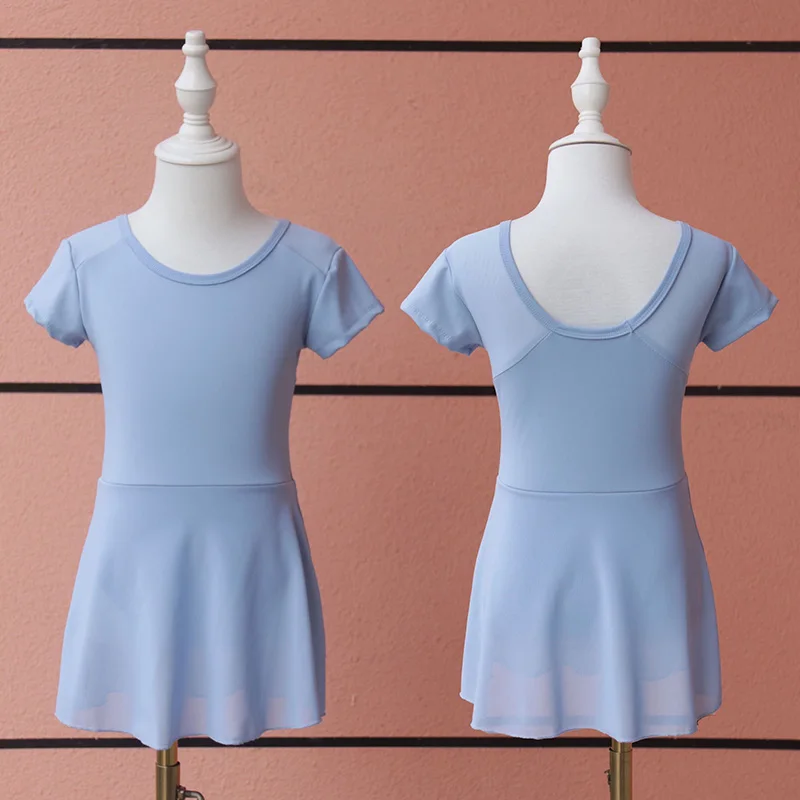 الفتيات فستان الباليه الأطفال ملابس رقص الجمباز فستان الباليه ثياب للفتيات طويلة الأكمام طفل ملابس رقص الجمباز مع تنورة #5