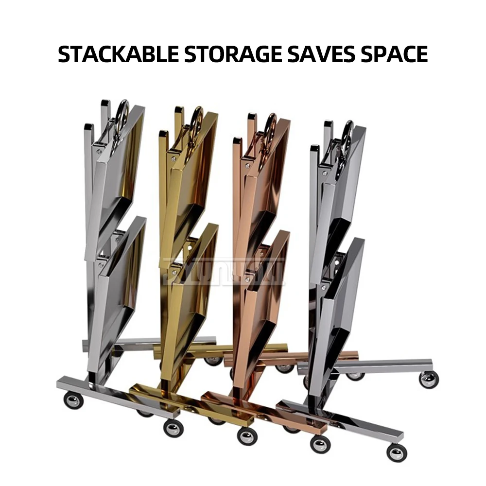 SS304 Beauty Cart Trolley Storage Rack Wheel Barber Shop Nail Salon Special Tool Cart Snack Storage Rack Bar Cart