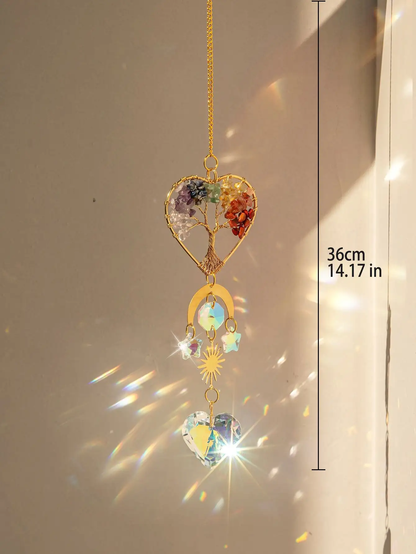 Tree Of Life Crystal Pendant Hanging Sun Catcher Crystal Suncatcher  Hanging Prisma Sun Catcher Car Ornaments Art Garden Decors