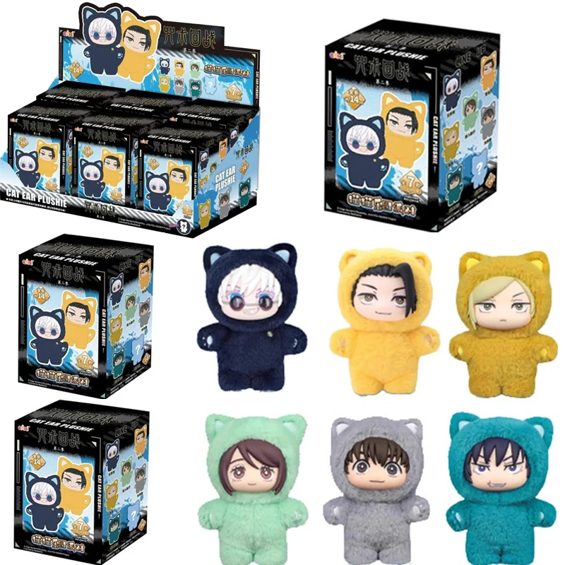 

Original Jujutsu Kaisen 2 Cat Ear Plushie Series Blind Box Mystery Box Anime Figure Room Decor Collection Kid Christmas Gift HOT