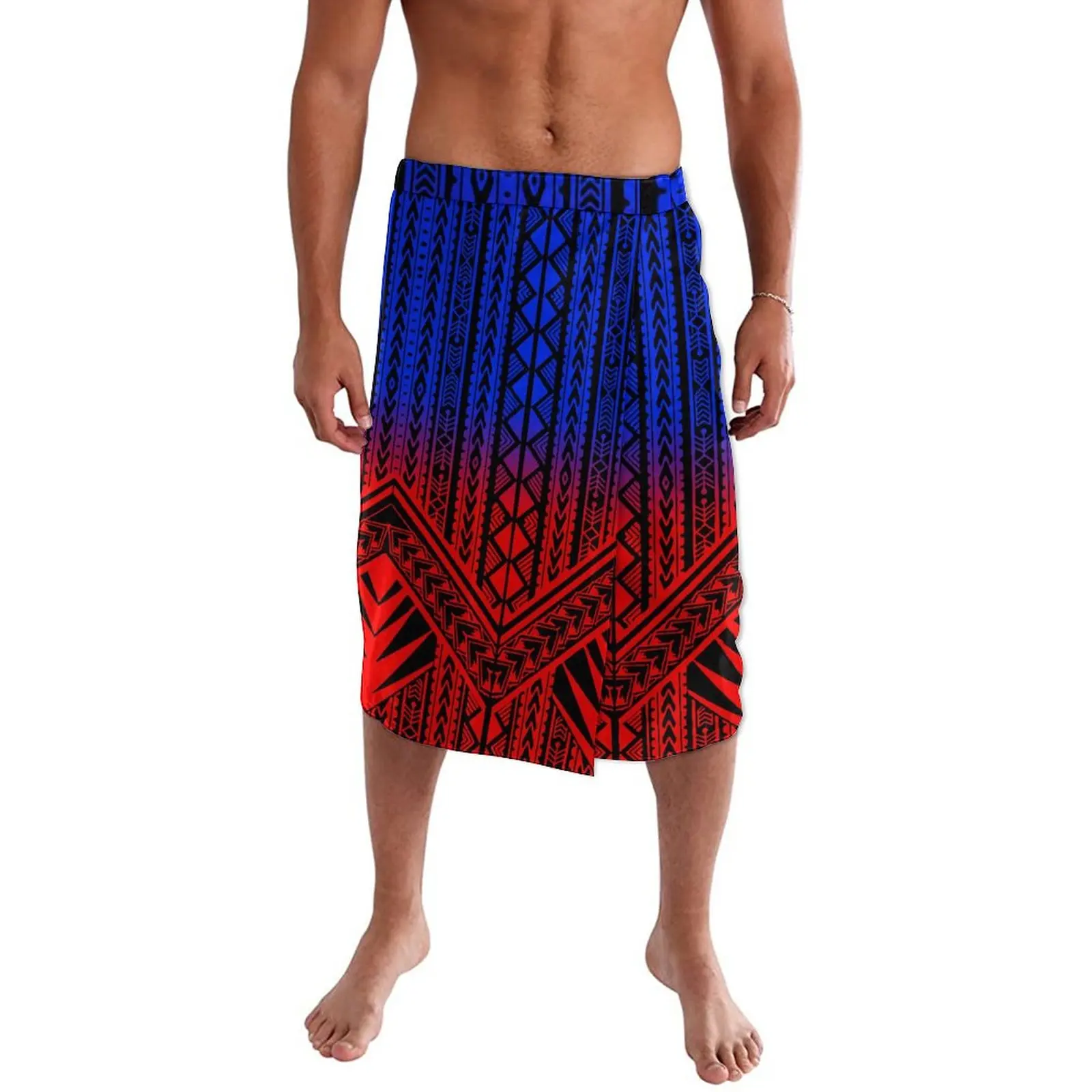 Sea Polynesian Chic Samoan Tribal Culture Customized Polynesian Ie Faitaga Casual Men Clothing On Hot Sale Lavalava