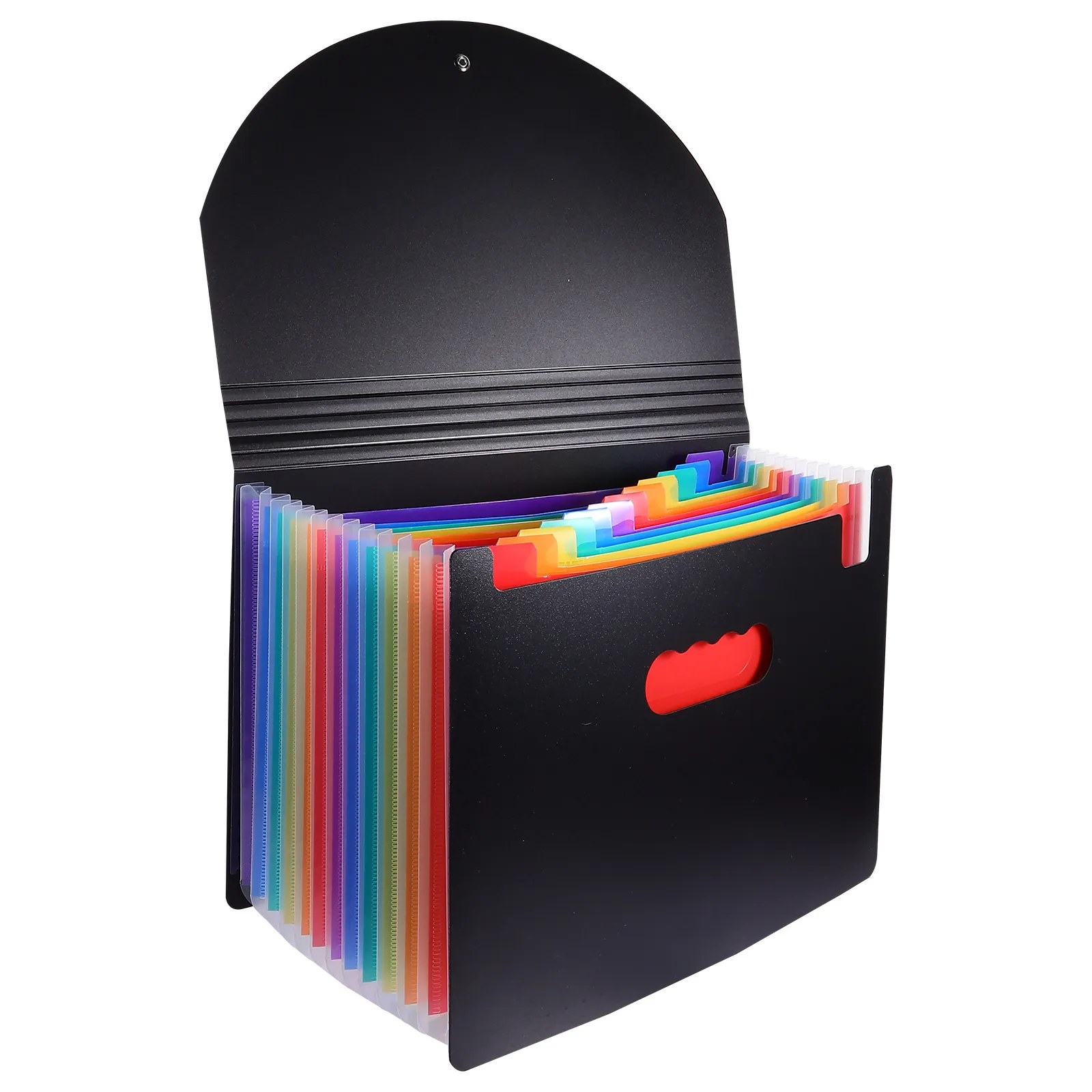 

1Pcs Rainbow File Folder 12-Layer Expanding Accordion Organizer for Office School Study Documents Paper Storage Holder Plastic