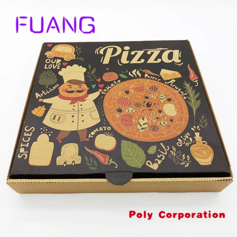 Custom  Wholesale 6 7 9 10 12 13 14 1 corrugated box pizza box folding box food packaging