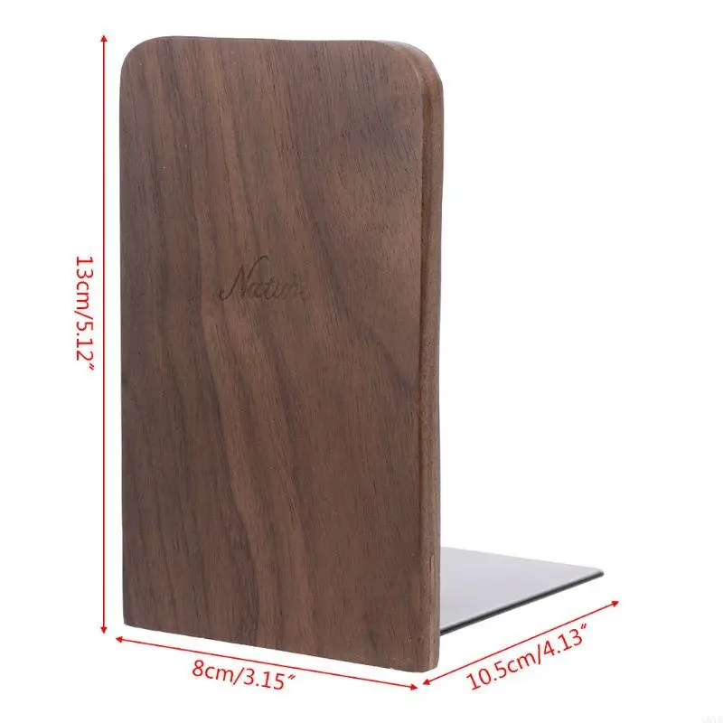 G8TA Walnut Desktop Office Office Home Bookends Weads Stand Holde